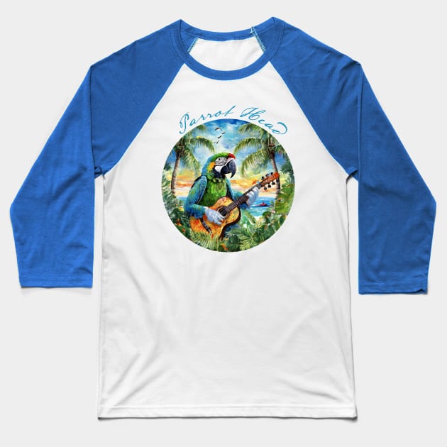Parrot Head Circle Baseball T-Shirt by CreativePhil